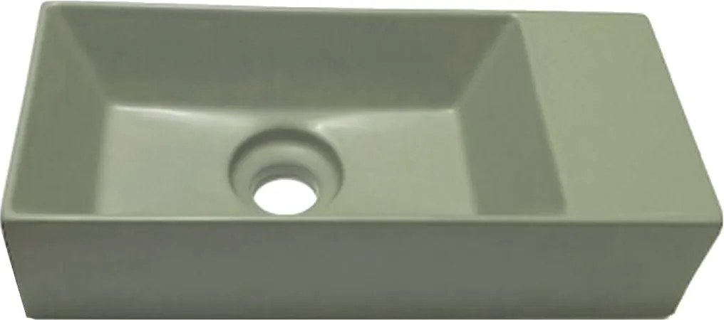 Salenzi Spy Fontein met clickwaste 45x20 cm mat groen