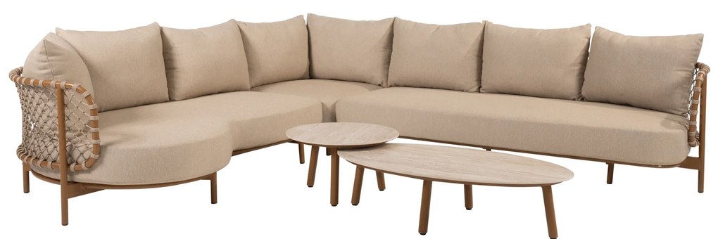 Salute Martinique modulaire hoek loungeset 5 delig keramiek amber 4 Seasons Outdoor