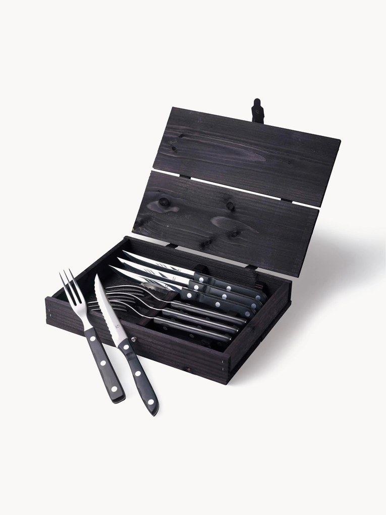Steakbestekset Old Farmer met doos, in verschillende setgroottes