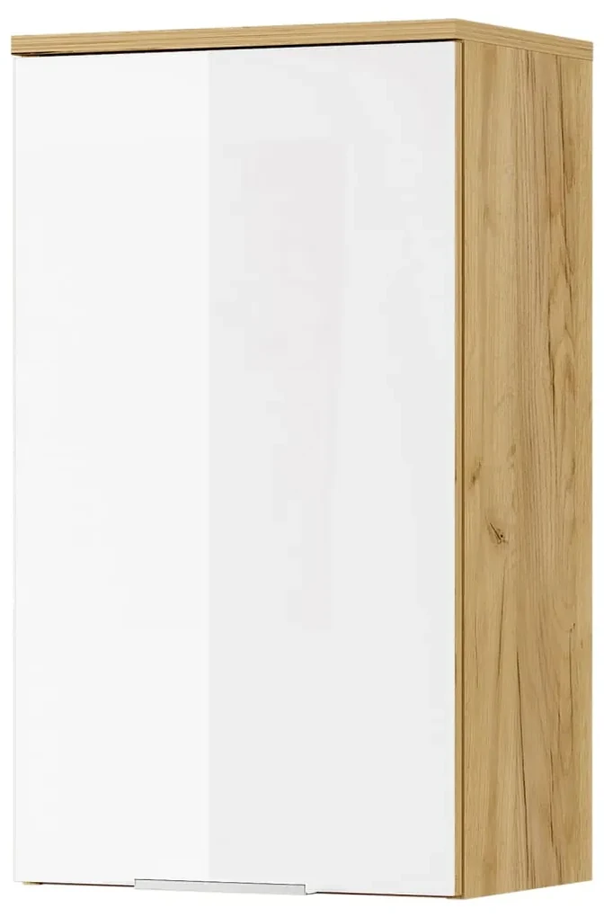 Germania Badkamerwandkast GW-Avino 27x39x68 cm wit Navarro eikenkleur