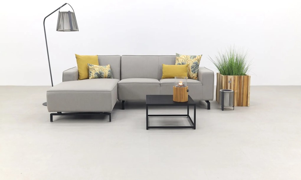 Boavista/Toronto loungebank chaise longue - Nature Grey - 3-delig - rechts