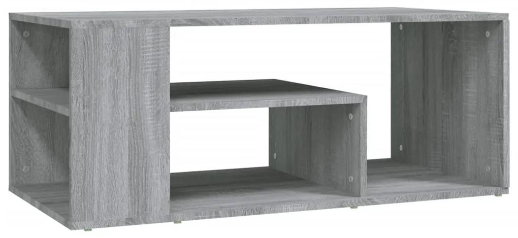 vidaXL Salontafel 100x50x40 cm bewerkt hout grijs sonoma eikenkleurig