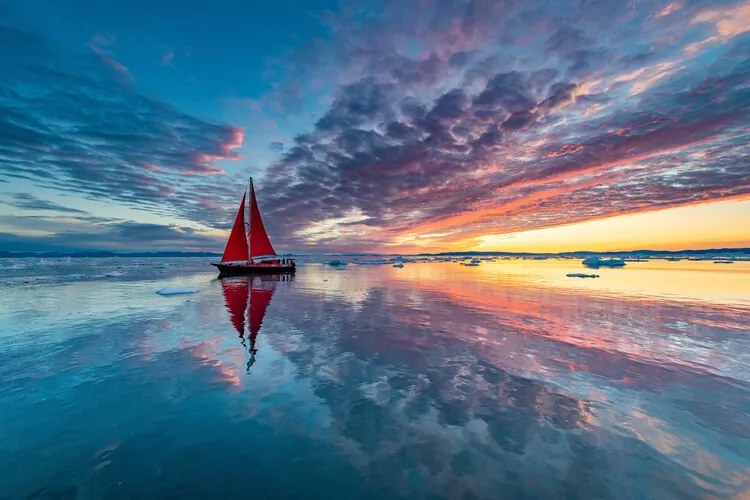 Foto Greenland fire sky, Marc Pelissier