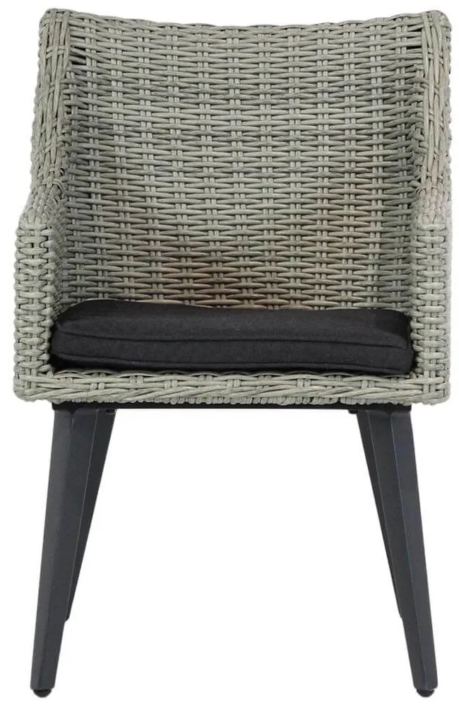 Tuinset 4 personen 95 cm Aluminium/wicker Grijs Garden Collections Milton/Veneto