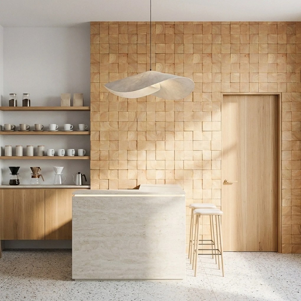3D Houten Wandpaneel | Rubberwood | 30×30 cm | Wanddecoratie
