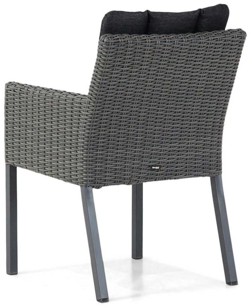 Tuinstoel Aluminium/wicker Zwart Garden Collections Oxbow  Off black