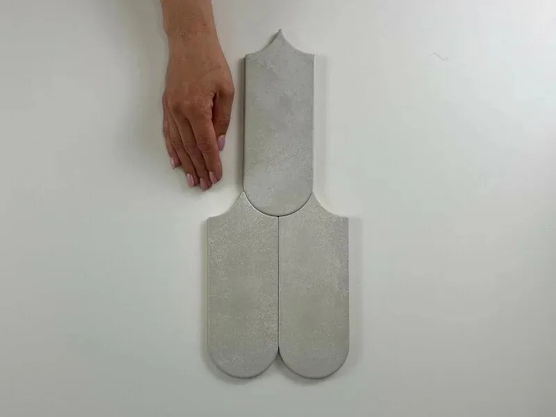 Jabo Alure wandtegel grijs visschub 8x21.5cm