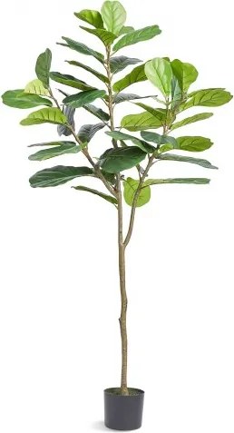 VEVOR Fiddle Leaf Fig Kunstmatige 81x81x185cm Kunstplant PE Kunstplanten Nep Plastic Planten in Pot Kunstbloem Geurloos Waterdicht voor Decoratie van Slaapkamer Studeerkamer Woonkamer
