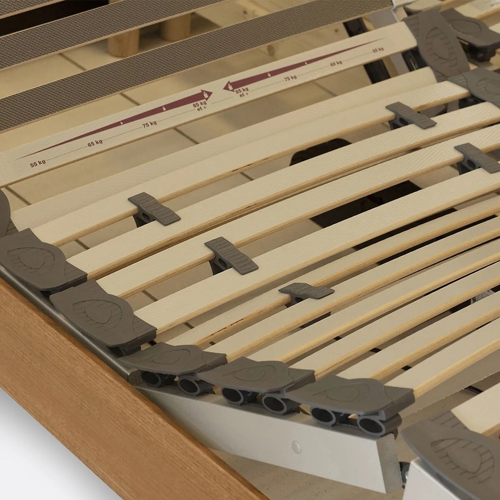 Elektrisch bed met houten lattenbodem