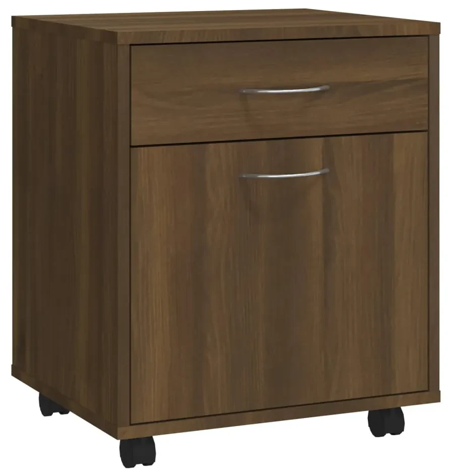 vidaXL Kast verrijdbaar 45x38x54 cm bewerkt hout bruineikenkleurig