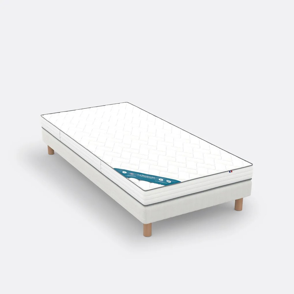 Witte boxspring met 12 latten