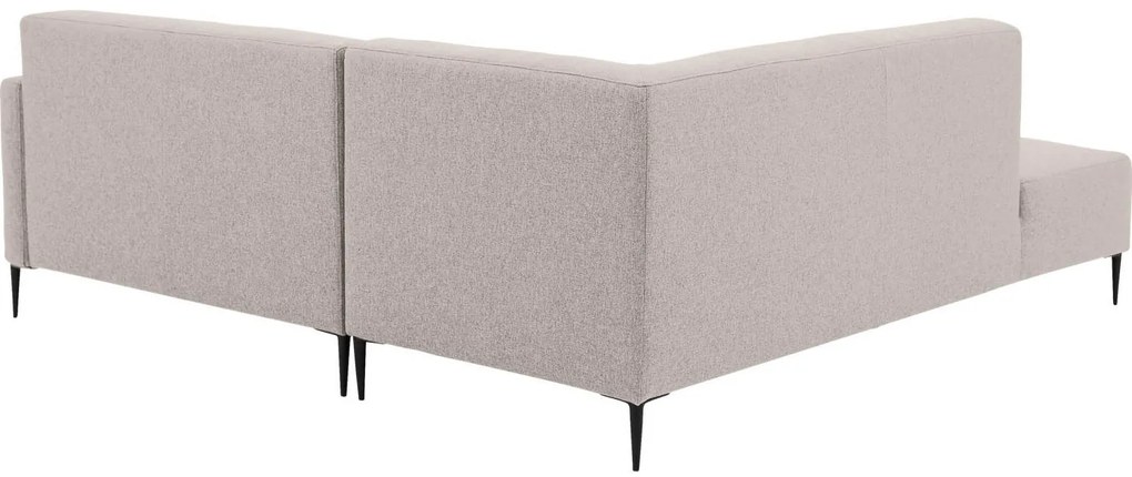 Goossens Zitmeubel Key West bruin, stof, 2-zits, modern design met ligelement links