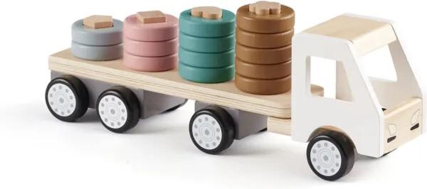 Vrachtwagen met ringen Aiden - Houten speelgoed
