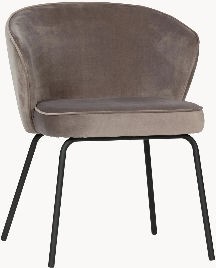 Fluwelen eetkamerstoelen Admit, 2-delig