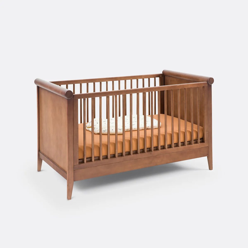 Evolutief vintage babybed in notenhoutbeits, Florette