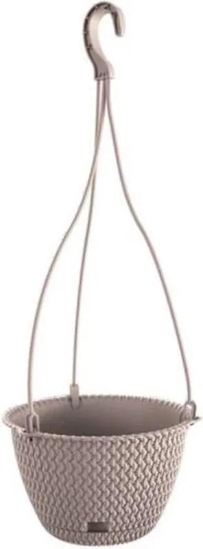 Ronde bloempot hanger 4.8L Prosplasplast splofy ronde ws plastic mocca 27 x 16,6 cm