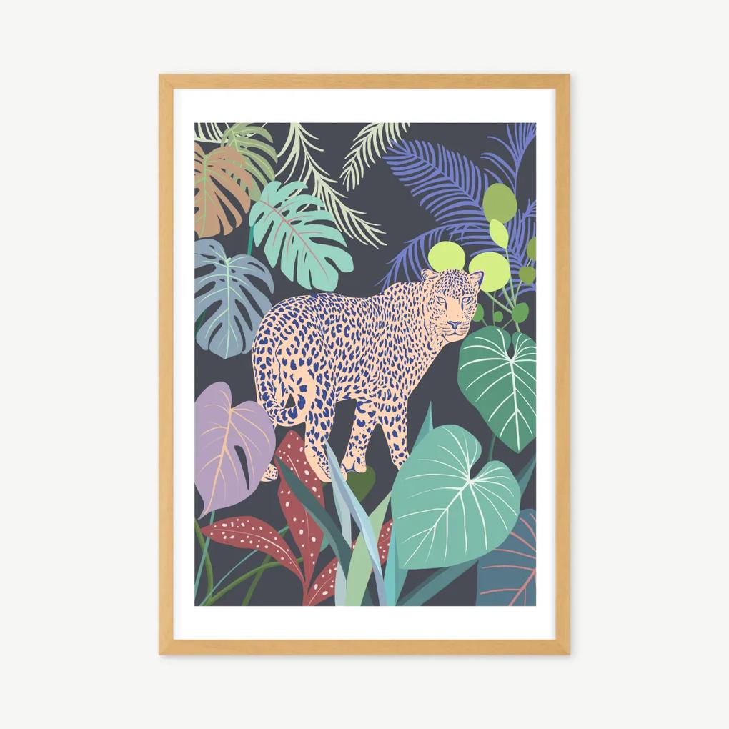 Leopard Jungle, ingelijste print (meerdere formaten beschikbaar)