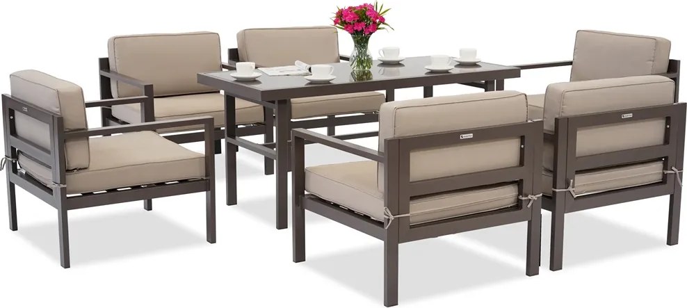 Garden Point's Porto Premium 6 bronzen tuinmeubelen