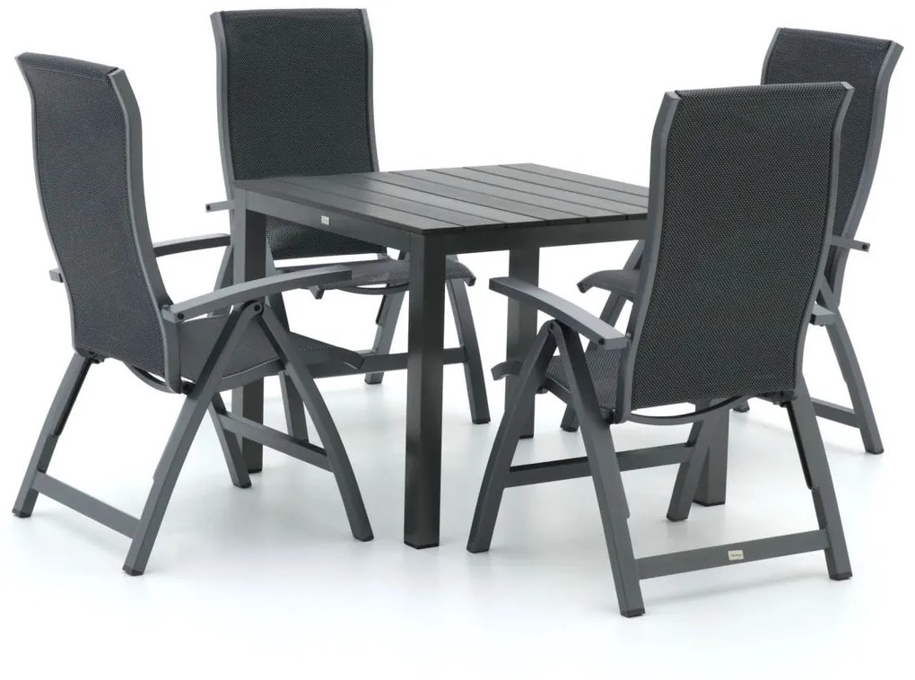 Bellagio Fermo/Fidenza 90cm dining tuinset 5-delig verstelbaar