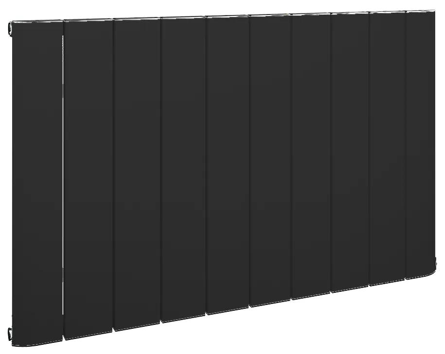 Eastbrook Peretti horizontale aluminium radiator 60x47cm Mat zwart 555 watt
