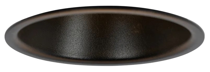 Set van 12 inbouwspots zwart GU10 50mm IP44 - Dept