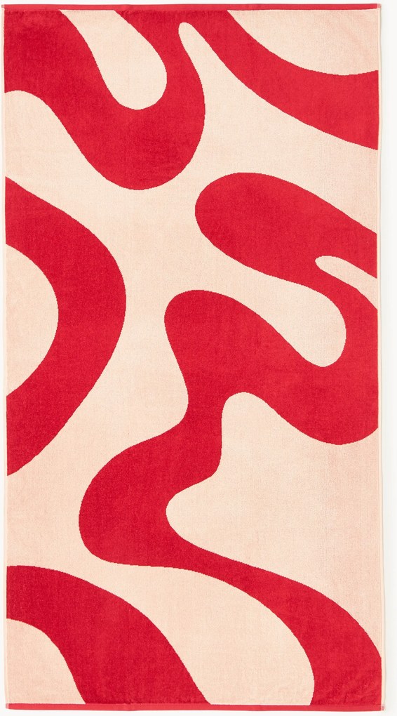 Velours strandlaken Pia met golvend patroon