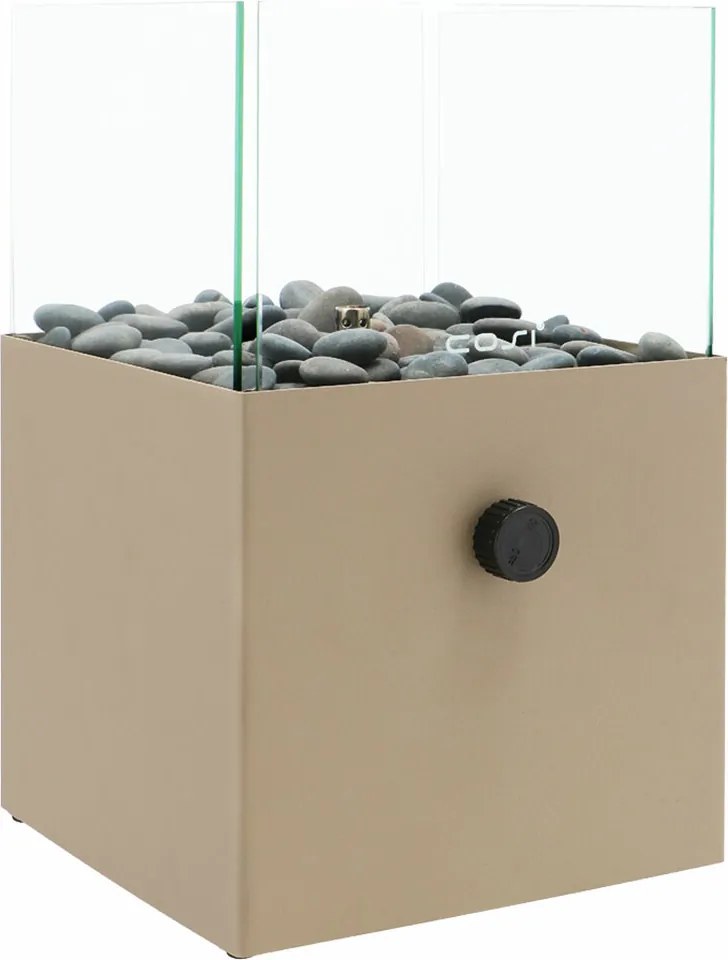 Cosi Fires Cosiscoop Square gaslantaarn 20x20x32,5 cm - Sandy Beige