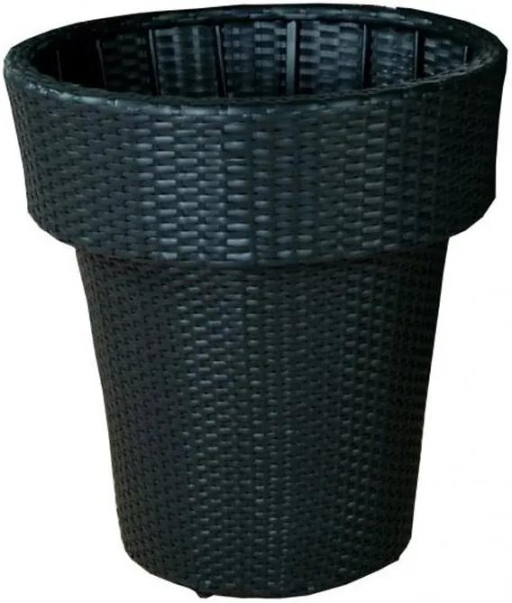 SVG bloembak Napoli 77x77x80 cm - zwart