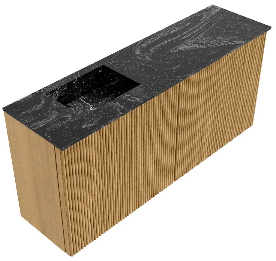 Mondiaz Joya DLux 90cm toiletmeubel oak met wastafel faye links 1 kraangat lava