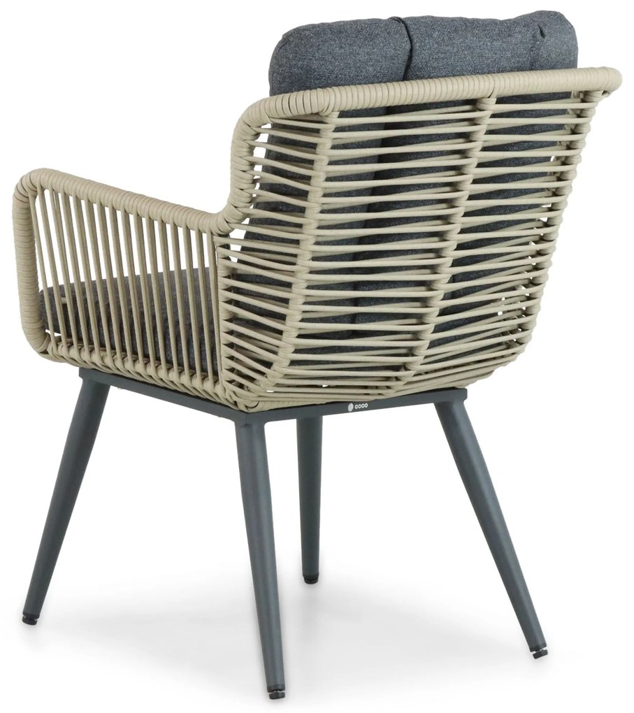 Tuinset 8 personen 300 cm Aluminium/wicker Grijs Coco Custa/Weave