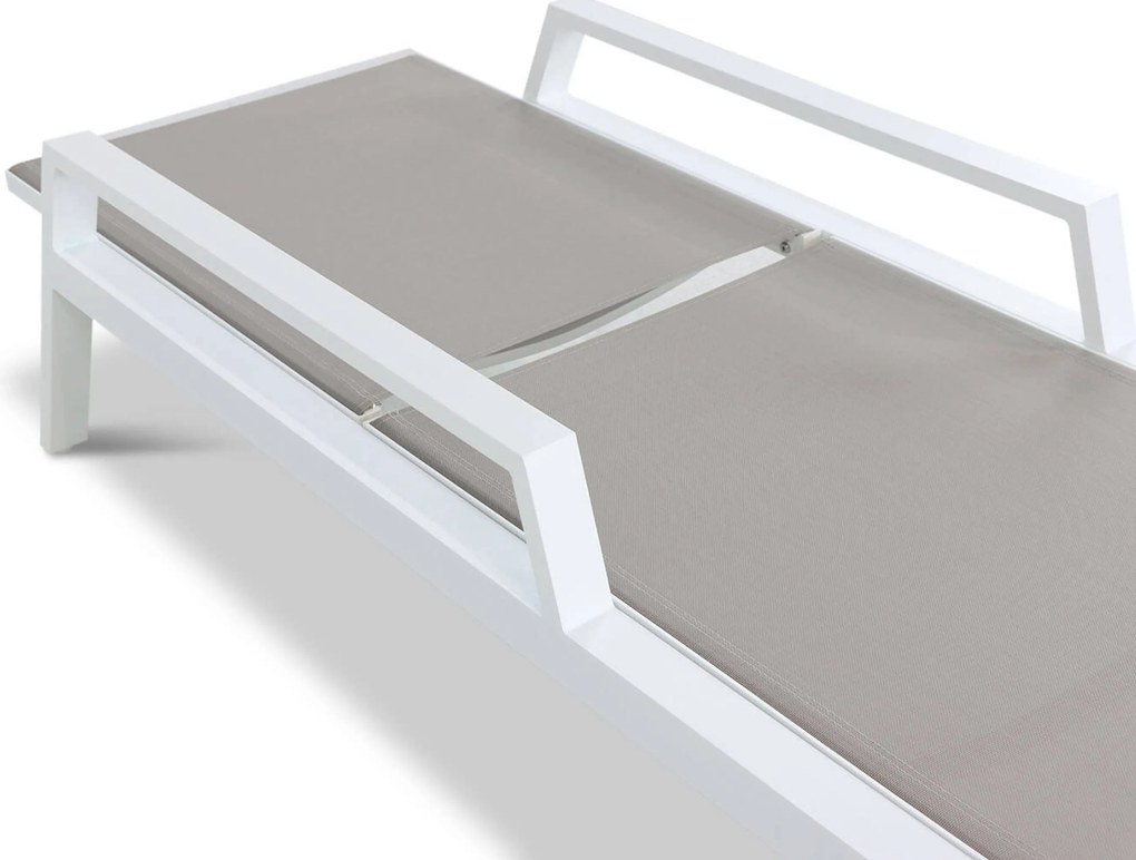 Lifestyle Garden Furniture Licata Ligbed Verstelbaar Aluminium/Textileen /Aluminium/textileen Wit