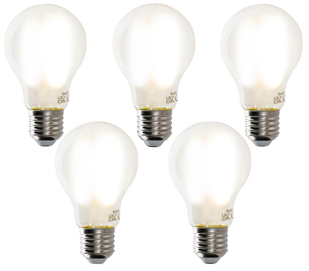 Set van 5 Smart E27 LED lamp A60 mat 7W 806 lm 1800-4000K