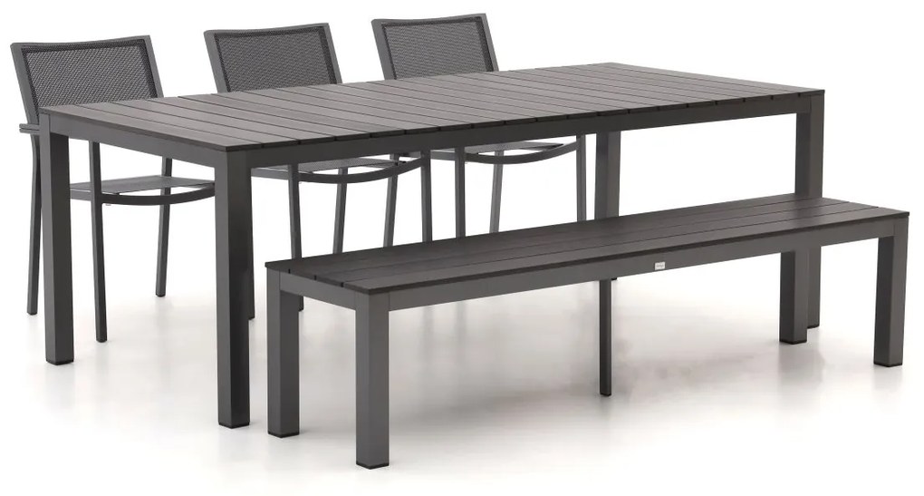 Bellagio Roma/Fidenza 220cm dining tuinset met bank 5-delig stapelbaar