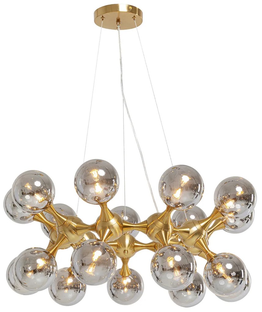 Kare Design Atomic Balls Hanglamp Glazen Bollen Goud