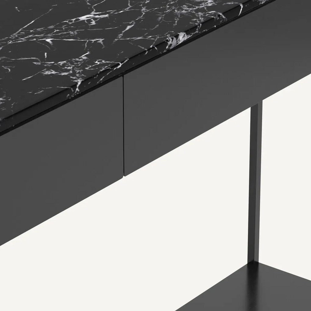 Wandtafel met tafelblad in marmer Fébée