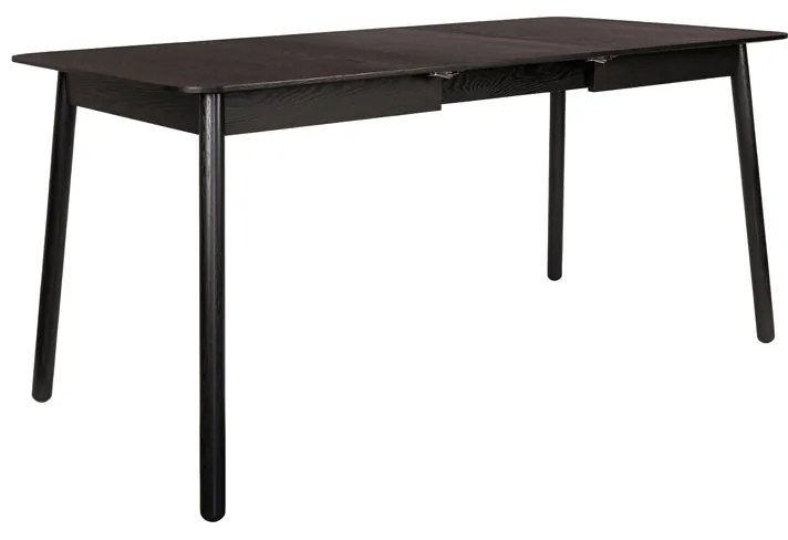 Zuiver Glimps Uitschuifbare Eettafel Zwart Hout