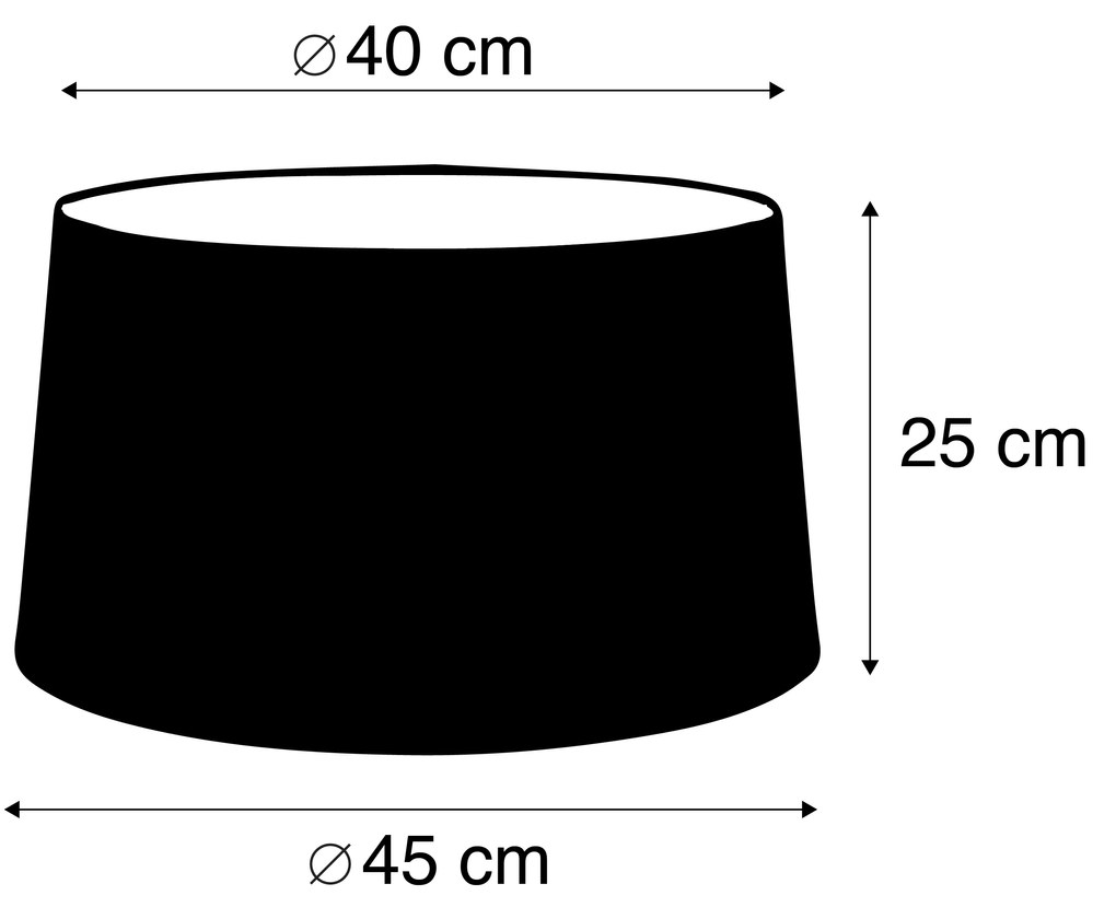 Linnen lampenkap zwart 45/25