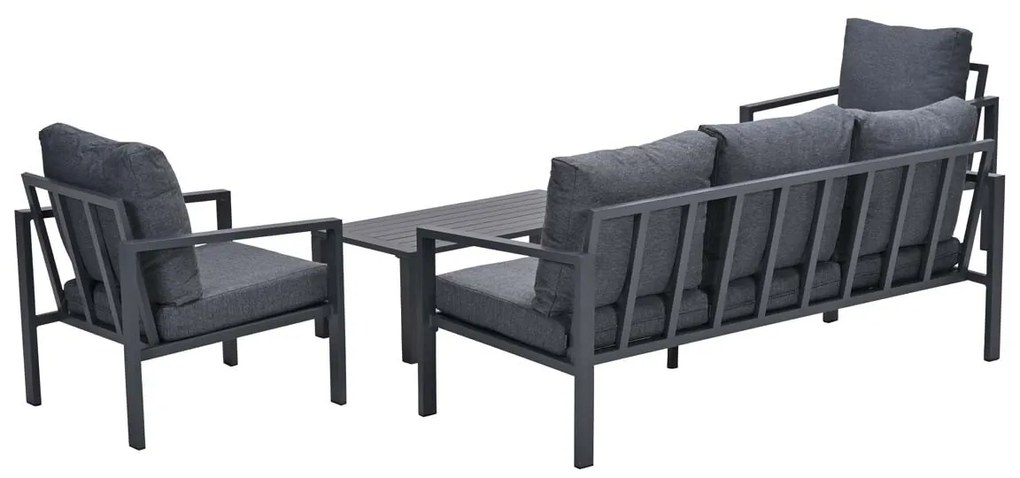 Garden Impressions Durban loungeset 4-delig - donker grijs