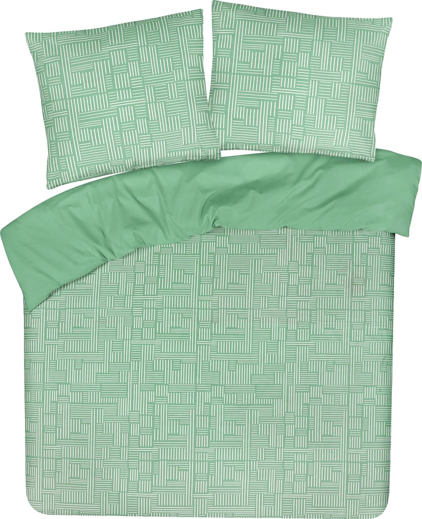 Dekbedovertrek My Design - 100% katoen - 200x200 - pattern greoen