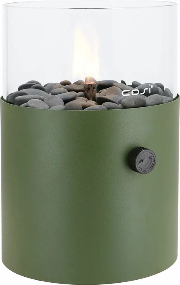 Cosi Fires Cosiscoop XL gaslantaarn Ø20,5x30 cm - mosgreen