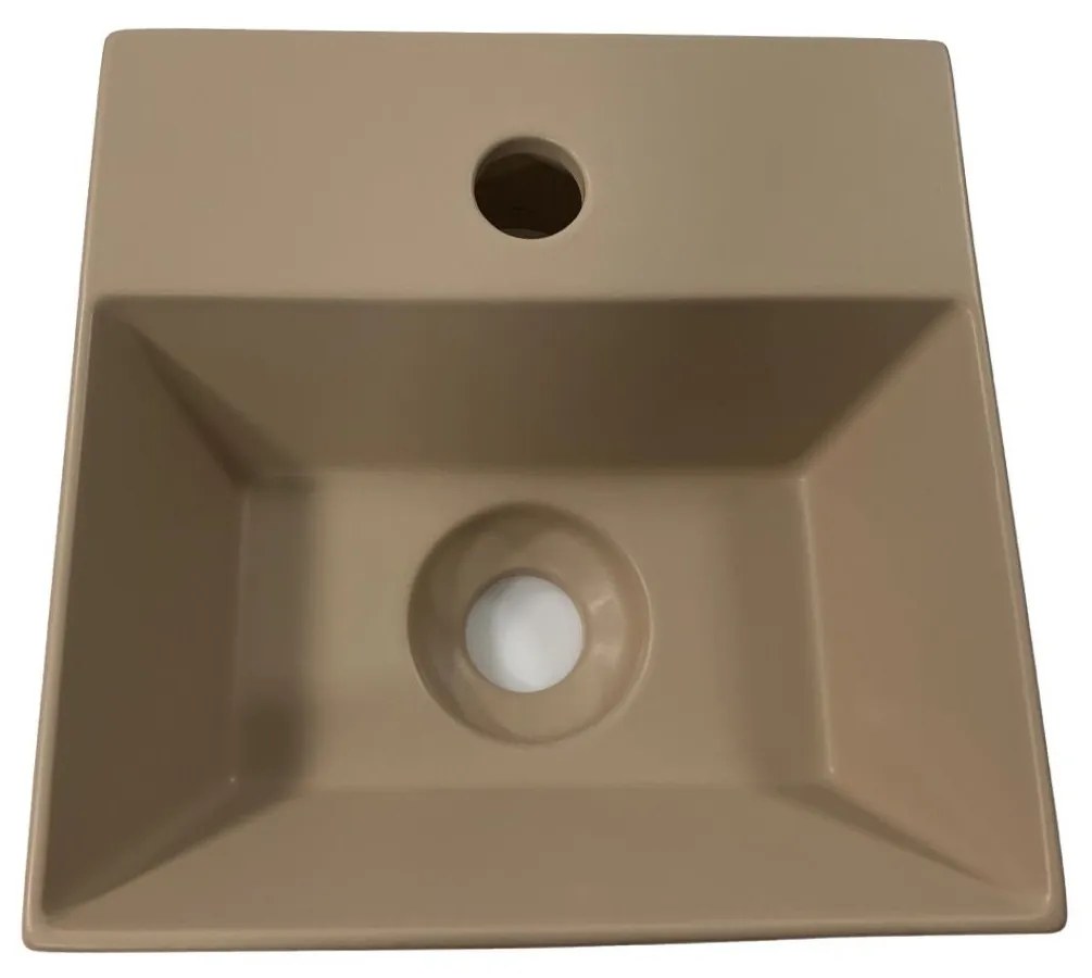 Salenzi Spy Fontein met clickwaste 30x30 cm mat taupe