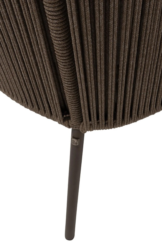 4 Seasons Outdoor Bernini tuinset terre met Denia tafel met mangovormig blad 290 cm Tuinset bruin weerbestendig