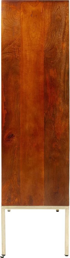Kledingkast Mangohout Messing - 115x54x180cm.