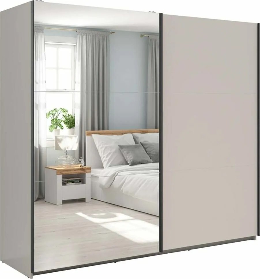 Kledingkast Livevaro 124, Kasjmier, 196x220x60cm, 181.4 kg, Kledingkast deuren: Schuivend