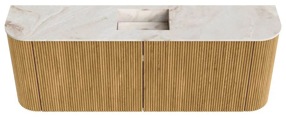 Mondiaz Joya DLux 115cm toiletmeubel ronding links/rechts oak met wastafel faye midden 1 kraangat frappe