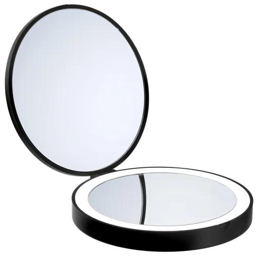 Smedbo Outline Lite make-up spiegel Rond 12cm LED 7x vergrotend zwart FB627