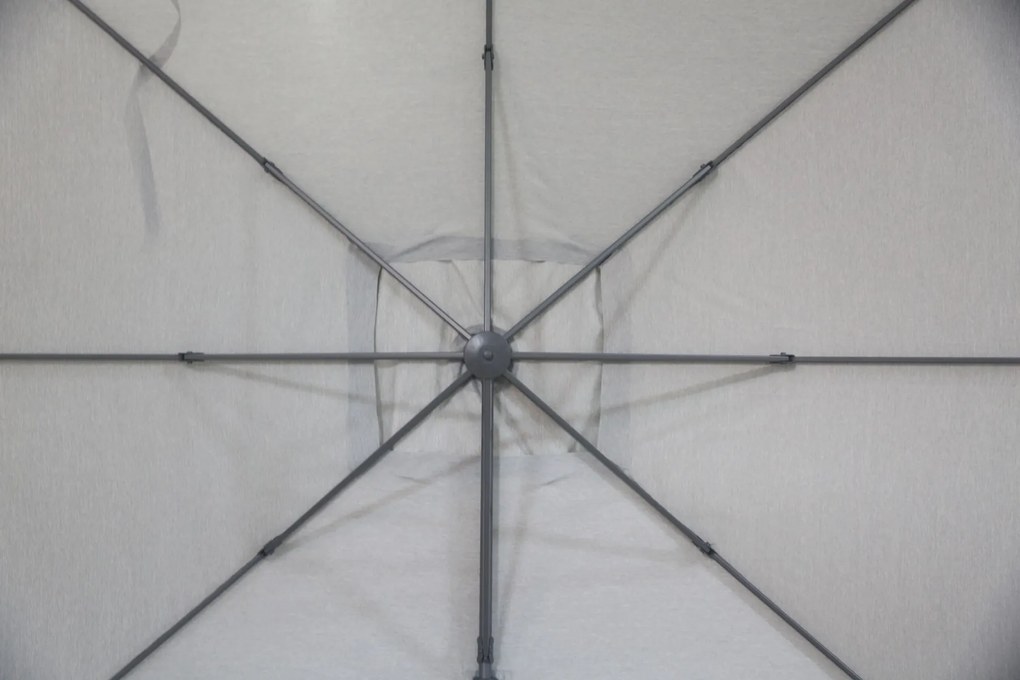 Zweefparasol  3x3.5m S2 Excellent (excl. voet) Transparant Camello Luna