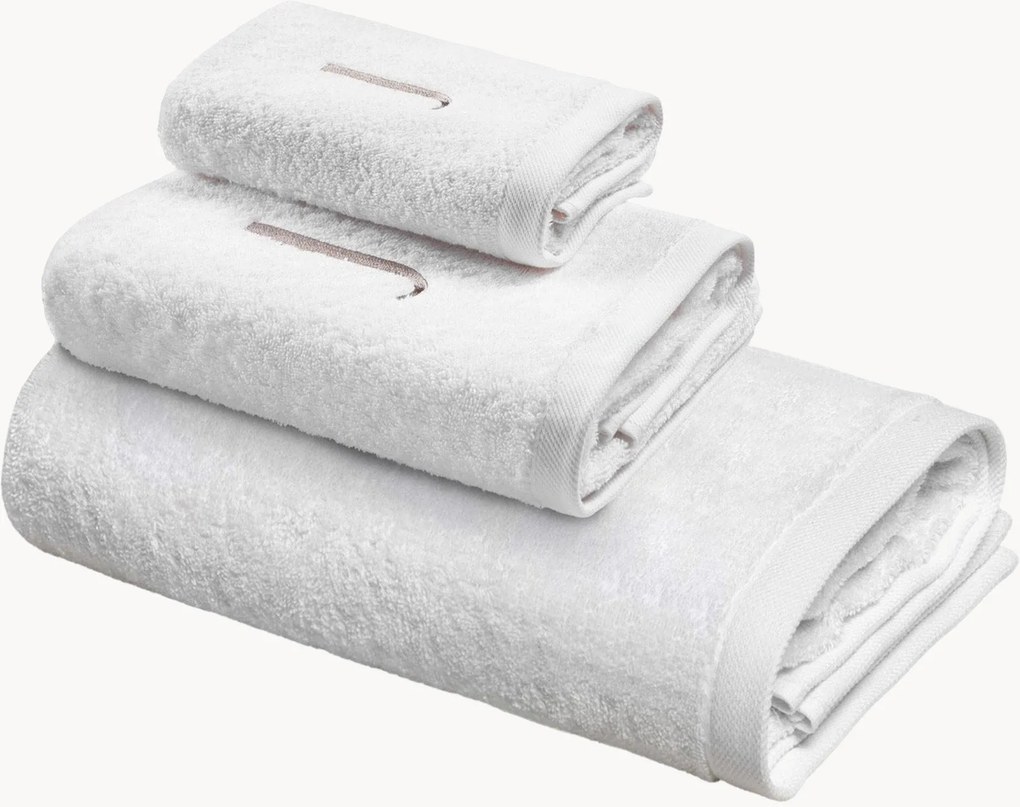 Katoenen handdoekenset Monogram van A tot Z, 3-delig