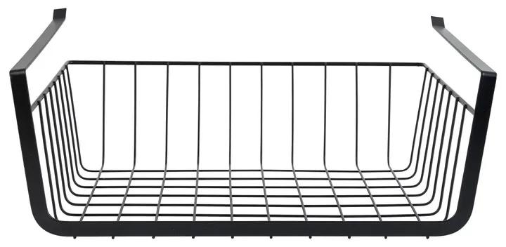 Hangmand voor onder plank - zwart - 36x25x13 cm