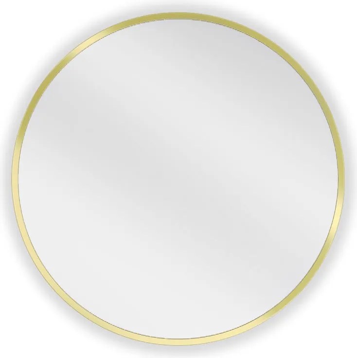 Mexen Loft ronde badkamerspiegel 35 cm, gouden frame - 9850-035-035-000-50